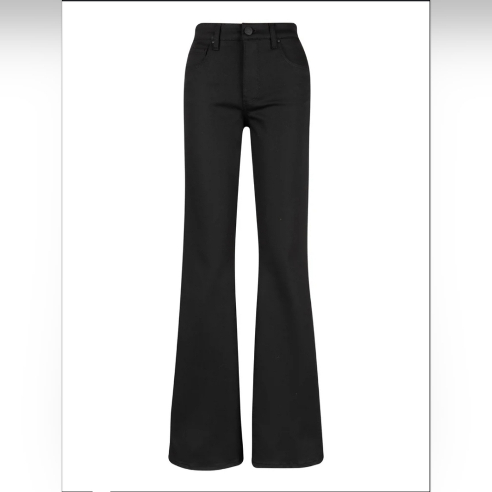 a.n.a Women's High-Rise High Heel Super Flare Black Jeans 4T